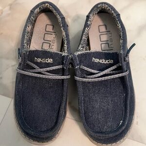Hey Dude Blue Moccasin Shoes Casual Denim